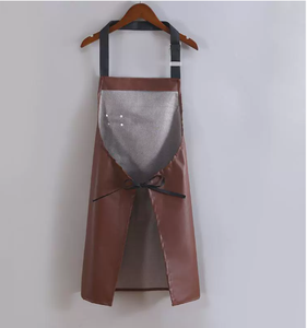 SALUBRIOUS SPORTS Heavy-Duty Leather Apron for Professional <b>BBQ</b> Cooking High Quality Customized Logo Unisex Cowhide Split - Product Image 4