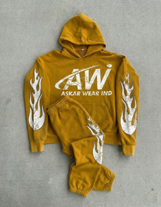 Conjuntos Deportivos con Capucha para Hombre, 100% Algodón, Corte Holgado, Ecológicos, de Secado Rápido, Transpirables, Ropa Casual de Invierno para Actividades Diarias de Fitness - Product Image 3