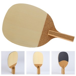 Raquette de tennis de table portable en bois massif avec caoutchouc anti-bouclage et design durable - Product Image 1