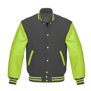 Chaquetas Bomber Varsity de Invierno Unisex Personalizadas OEM, de Forro Polar, Resistentes al Viento y al Agua, con Cuello Alto y Patrón de Letras - Product Image 3