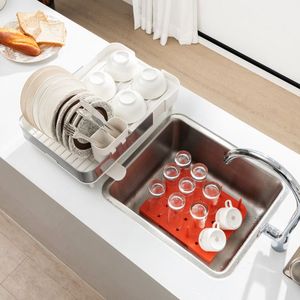 Scolapiatti Regolabile a Due Parti Espandibile con Porta Utensili Staccabile - Product Image 6