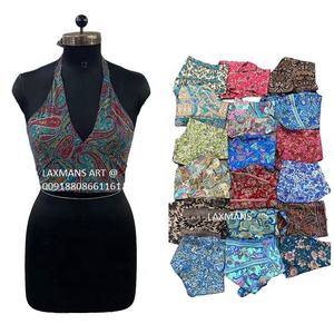 Poly seda rayón impreso mini señoras Top moda seda señoras tops verano moda mujer Top seda Top Poly seda mujeres top de la India - Product Image 1