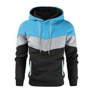 Sudaderas con paneles de algodón personalizadas para hombre, precio al por mayor, listas para enviar, sudaderas de invierno para hombre en oferta. - Product Image 1