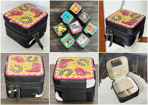 Nuevo Estuche Portátil de Cuero Genuino para Joyas, Hecho a Mano, con Cierre de Cremallera, Mini Estuche de Viaje para Guardar Joyas - Product Image 3