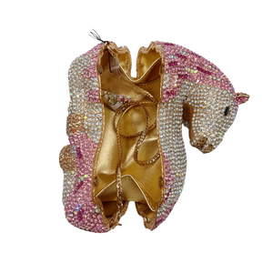 Nuevo Bolso de Mano de Lujo con Cristales, Diseño de Caballo, Tipo Clutch, para Mujer, Ideal para Fiestas Nocturnas - Product Image 6