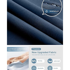 กางเกงกอล์ฟผู้ชาย กางเกงทำงานแบบยืดได้ น้ำหนักเบา แห้งเร็ว กางเกงลำลองมีกระเป๋า 30"/32"/34" - Product Image 6