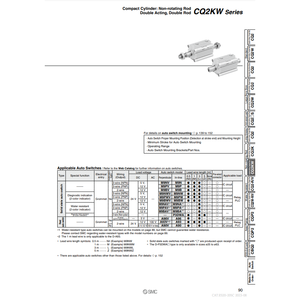 Cilindro compacto SMC, piezas neumáticas de - Product Image 2