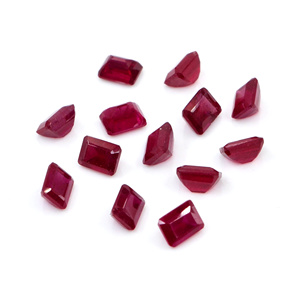 Rubis naturels de Bangkok, octogones calibrés 3x4mm, pierres précieuses de rubis naturelles facettées pour la fabrication de bijoux, prêtes à l'emploi - Product Image 1
