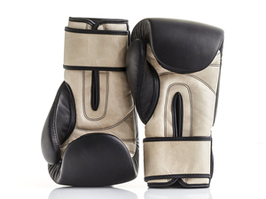 Gants de boxe personnalisés en cuir noir et rouge pour enfant, respirants, à fermeture, très demandés au meilleur prix - Product Image 1
