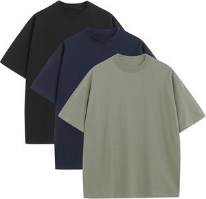 Camiseta de corte cuadrado personalizada con logo para hombre, 250 g/m², algodón 100% de alto gramaje, estilo oversize y corte crop para hombre - Product Image 5