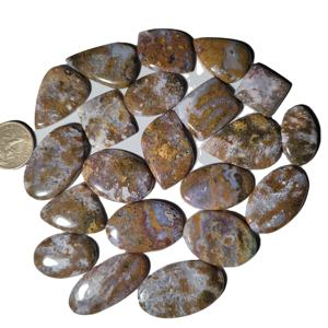 Cabujón de Ágata Musgosa Natural de Alta Calidad con Juego de Colores, Tamaño 20-45mm, para Fabricación de Joyas - Product Image 1