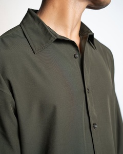 Camisa Casual de Verano para Hombre, Manga Larga, Hombros Caídos, Cuello Camisero, Poliéster/Algodón, Varios Colores, OEM - Product Image 4