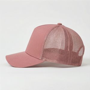 หมวกเบสบอลทรง Trucker สี Dusty Rose คุณภาพเยี่ยม ขายส่ง ทรงปกติ ใส่ได้ทั้งชายและหญิง เหมาะสำหรับฤดูร้อน สไตล์สุภาพบุรุษ A1 เสื้อผ้าลำลองที่ดีที่สุด - Product Image 3