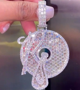 Collier pendentif note de musique en moissanite sertie de pierres, bijoux hip-hop étincelants, chaîne de luxe, cadeau tendance pour hommes et femmes - Product Image 3