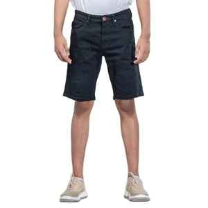Achetez des shorts en denim délavé personnalisés pour hommes, style streetwear, denim baggy pour hommes - Product Image 6