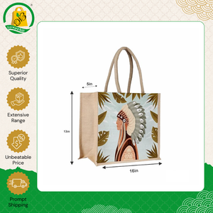 Vente exclusive de sacs fourre-tout en jute pour femmes, écologiques, avec poignée en canne, aux dernières tendances et au design innovant, à prix abordable - Product Image 2