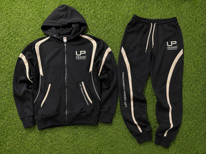Premium Men's Black Hoodie Tracksuit Set Custom Streetwear <b>Zip</b> <b>Up</b> <b>Jacket</b> Jogger Pants Sportswear Casual Training Outfit Fashion - Product Image 6