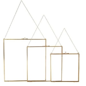 Luxurious Rectangular Metal Photo <b>Frames</b> <b>Wall</b> Hanging Art Decorate Handmade Brass Finish Digital Printing Vertical Display Decor - Product Image 2