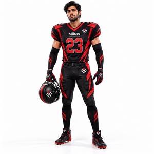 Tela cómoda adecuada para entrenamiento, práctica y juegos. Uniformes de fútbol americano de primera calidad, conjunto de camiseta y pantalones transpirables. - Product Image 4