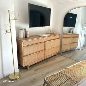 Commode Vandana Ultra Arion en bois de manguier et cannage - Product Image 5