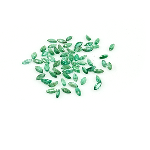 Émeraude naturelle zambienne calibrée, taille marquise 2,5x5 mm, pierre précieuse naturelle facettée, prête à l'emploi pour la création de bijoux. - Product Image 2