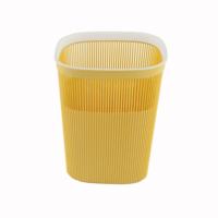 Corbeille à papier en plastique VINH NAM certifiée ISO9001 pour bureau et maison, sans couvercle, design écologique à ouverture supérieure, forme carrée