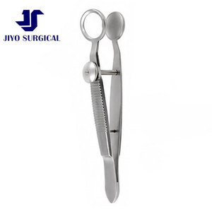Jiyo Surgical Co. LC-6543 Pince à chalazion professionnelle de style Lambert 3 5/8 pouces Instrument chirurgical ophtalmique à blocage par le pouce - Product Image 5