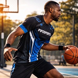 เสื้อยืดดิจิตอลแบบสปอร์ตสำหรับผู้ชาย ผ้าโพลีเอสเตอร์/คอตตอน สำหรับออกกำลังกาย วิ่ง ฟิตเนส ระบายอากาศ แห้งเร็ว รับสั่งทำสีตามต้องการ - Product Image 6