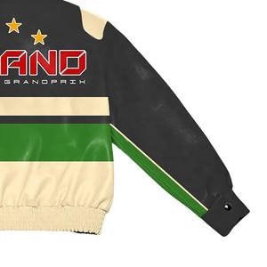 High Quality Latest Style Unisex Leather Bomber Jacket Customized Solid Color Casual Slim Fit <b>Winter</b> Eco-Friendly Vintage - Product Image 5