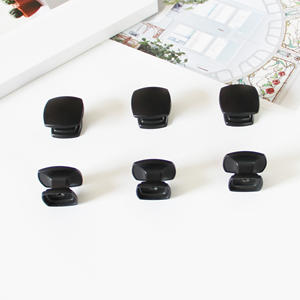 Bouton carré contemporain en alliage de zinc noir mat moderne pour cuisine, salon, salle de bain, commode, meubles de salle à manger, durable - Product Image 3