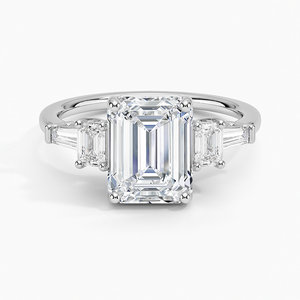 Anillo de Compromiso Cleo con Cinco Piedras de Moissanita, Chapado en Oro de 14K, Engaste de Puntas Solitario, Certificado GRA, Regalo de Aniversario - Product Image 5