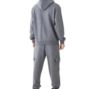 Ensemble de survêtement de luxe pour homme, personnalisé, vintage, deux pièces, sweat à capuche et pantalon de survêtement en molleton de coton délavé à l'acide, avec strass, pour l'hiver - Product Image 2