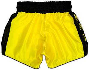 Shorts de Muay Thai con logo personalizado, tela satinada, transpirable, ligero, para entrenamiento en el gimnasio, cintura elástica, ropa deportiva para hombres y mujeres - Product Image 1