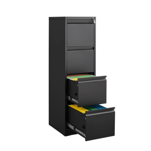 <b>4</b> <b>Drawer</b> Vertical Metal File Cabinet with Lock Home Office Organizer <b>Storage</b> Cabinet for Letter Filing - Product Image 5