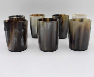 Handmade Buffalo Horn Drinking Cup Polished Natural Vintage Style Heat Resistant Gift for Beer <b>Whiskey</b> Wine Party Use - Product Image 4