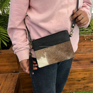 Top Quality New Fashion Cowhide Leather <b>Mini</b> Crossbody Bag for Women's Genuine Wristlet Leather Clutch and Purse Shoulder Bags - Product Image 2