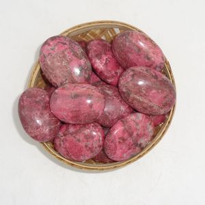 Piedra de Palma Ovalada Pulida Natural de Tulita Rosa, Cristal Curativo para Reiki, Meditación, Feng Shui, Decoración del Hogar, Venta al por Mayor - Product Image 4