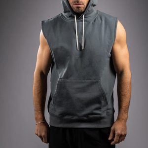 Top Trending Product Sleeveless Sports Hoodie Gym <b>Workout</b> Fitness Running Casual Modern Athletic Design Men Sleeveless <b>Hoodies</b> - Product Image 4