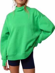 Sudadera de Cuello Alto para Mujer de Alta Calidad, Estampada, de Felpa, Algodón Ecológico, Ligera, Transpirable, de Secado Rápido, Estilo Casual - Product Image 6