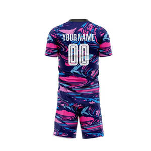 Camiseta de fútbol personalizada y uniformes deportivos para clubes, equipaciones de fútbol originales a precio económico para hombre, uniforme de fútbol sublimado de corte ajustado. - Product Image 3