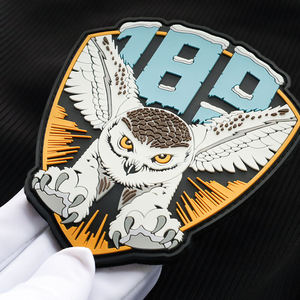 Patch en silicone rond à faible MOQ, style personnalisé, badge en PVC pour ceinture, accessoires de couture pour vêtements, fabricant en gros - Product Image 3