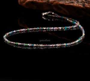 Multi Herkimer Diamond Raw Beaded <b>Necklace</b> April Birthstone Crystal Jewelry Handmade Herkimer Quartz <b>Statement</b> <b>Necklace</b> Jewelry - Product Image 6