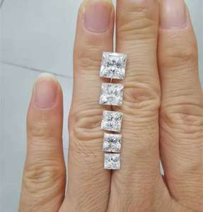 Venta al por Mayor de Diamantes Naturales de Corte Princesa, Tratados Térmicamente, Color Blanco D, VVS1, Cultivados en Laboratorio para Joyería, con Certificado GRA - Product Image 2