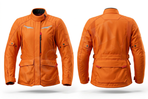 เสื้อแจ็คเก็ตมอเตอร์ไซค์แบบเต็มตัว ป้องกันได้รอบด้าน พร้อมสายรัดเอวปรับได้ กระเป๋าหลายช่อง ดีไซน์สะท้อนแสง สวมใส่สบายและปลอดภัย - Product Image 6