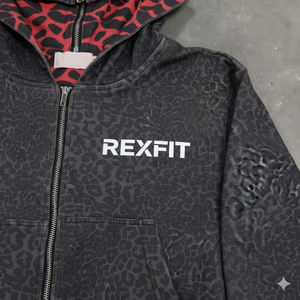 Sweat à capuche zippé coupé-cousu, coupe oversize ample, style streetwear, 500 GSM, molleton 100% coton épais, délavé à l'acide - Product Image 5