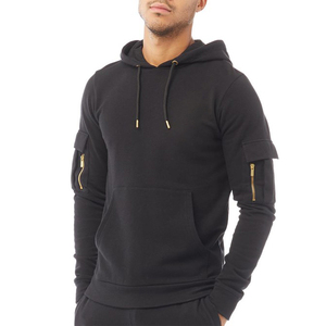 เสื้อฮู้ดผู้ชายผ้าฟลีซแบบมีซิป สีพื้น แต่งซับใน สำหรับฤดูหนาว แฟชั่นใหม่ - Product Image 4