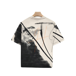 Camiseta Oversize con Logo Frontal para Hombre |   Camiseta de Moda Urbana de Manga Corta de Algodón Ecológico |   Ropa Casual de Verano Personalizada - Product Image 2