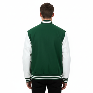 Chaqueta Bomber Varsity para Hombre, Tejido de Algodón y Lana de Primera Calidad, Cálida, Cómoda y Duradera, Ropa de Invierno, Moda Casual Urbana - Product Image 2