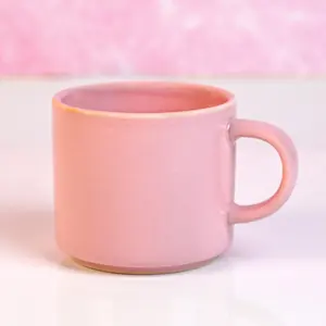 ถ้วยชาพอร์ซเลนสีชมพูทำมือสไตล์โมเดิร์น 6.7 ออนซ์ 200 มล. คุณภาพพรีเมียม ขายส่ง คุณภาพสูง - Product Image 3