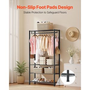 Appendiabiti a 4 livelli per carichi pesanti in acciaio al carbonio, capacità di carico 227 kg, regolabile - Product Image 6